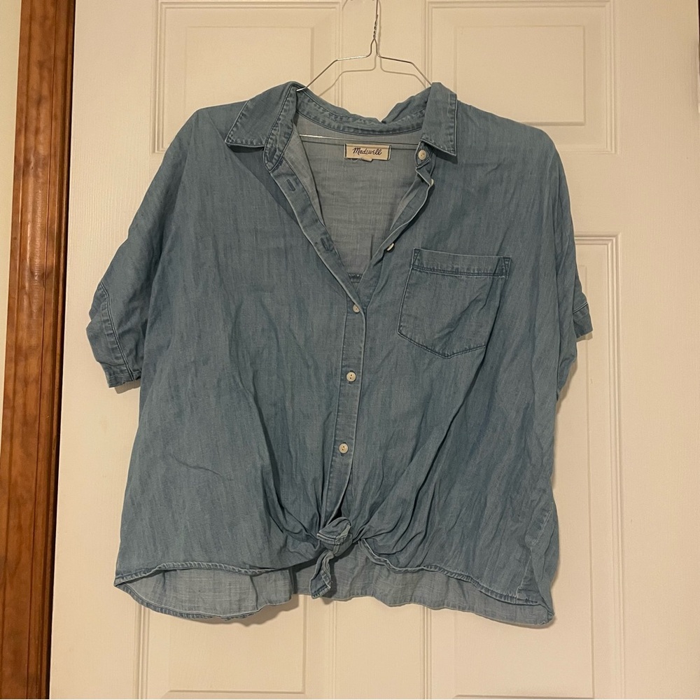 Madewell Sky Blue Denim Top